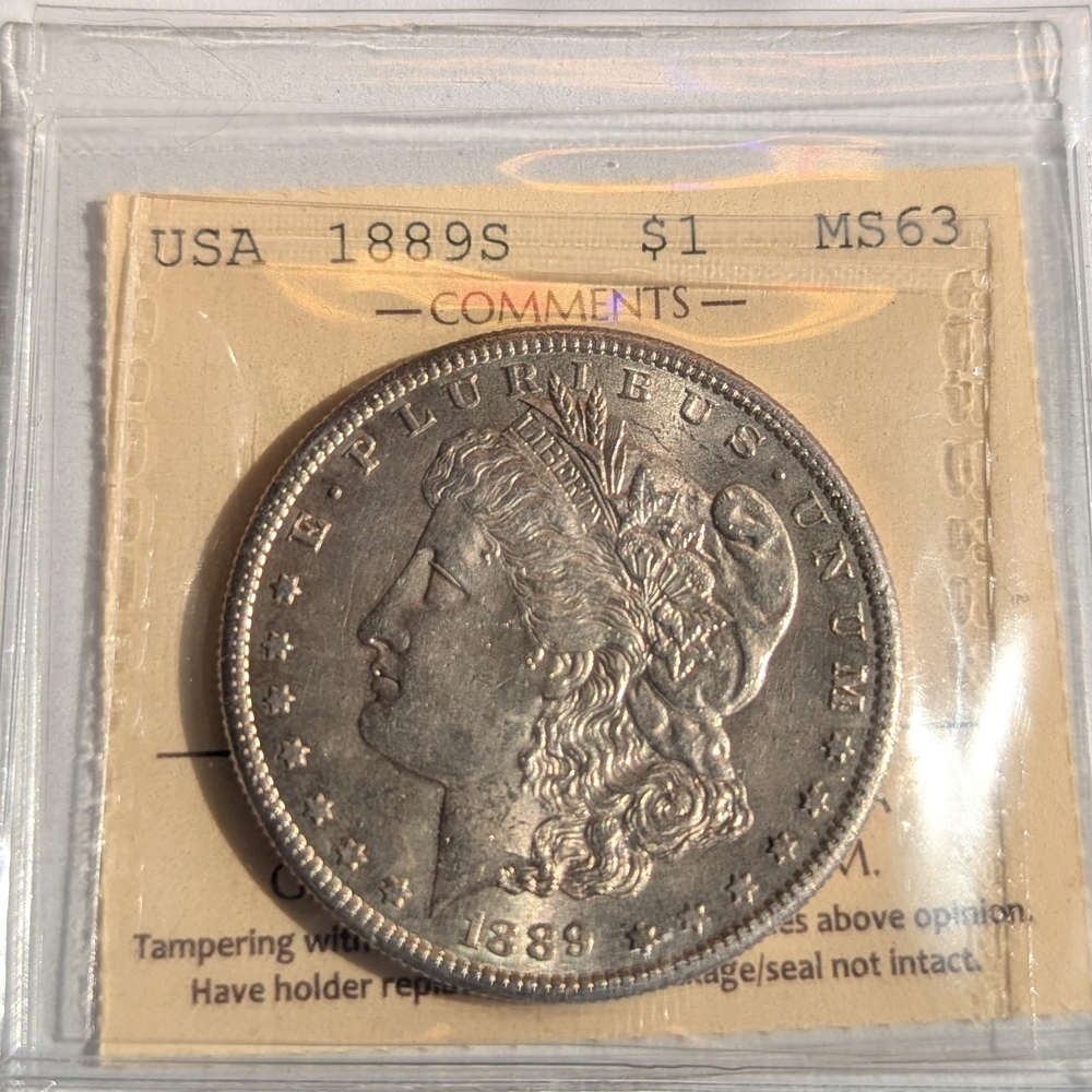 1889 S Morgan Silver Dollar MS63